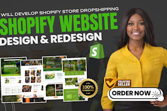 design shopify clothing store or redesign shopify, do shopify dropshipping store