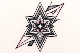 make quick geometric unique tattoo design for you