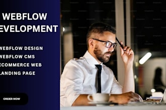 build webflow websites, design landing page, ecommerce websites, update cms, SEO