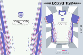 design a custom jersey pattern for football, esports, all sports, and events