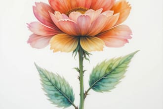 do watercolor botanical illustrations of flowers and plants
