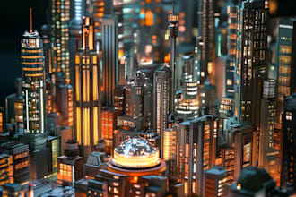 make concept art  science fiction city, cyberpunk city art