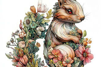 draw any floral, animal or botanical art illustration