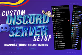 create your discord server with bots and channels setup