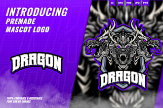design jet fighter headed dragon mascot logo