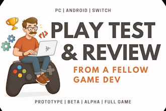 playtest and review your video game or prototype