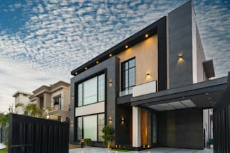do 3d exterior render, commercial building and house design in sketchup, lumion