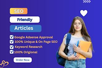 write 30 SEO friendly article for google adsense approval