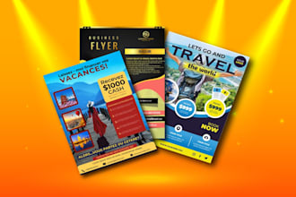design a flyer, bifold, trifold, brochure, poster or leaflet