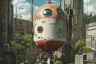 draw concept art illustration and science fiction city fantasy art
