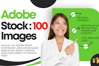 professionally tag and describe 100 to 500 adobe stock images