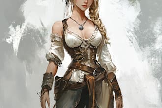 create original characters, fanart, and fantasy portraiture