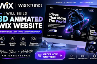 build 3d animated wix website interactive 3d wix studio scrolling website design