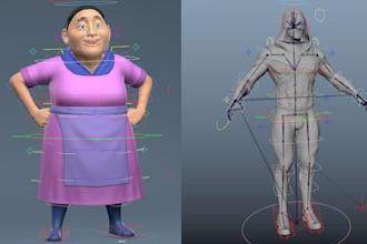 do professional 3d character rigging in 1 day