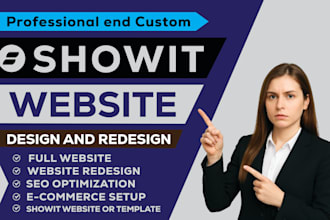 design and redesign showit website, premium showit template, blog and SEO setup