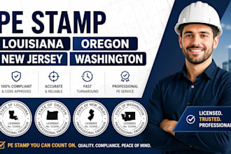 pe stamp louisiana pe stamp oregon pe stamp new jersey pe stamp washington