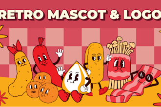 create vintage retro cartoon logo or mascot