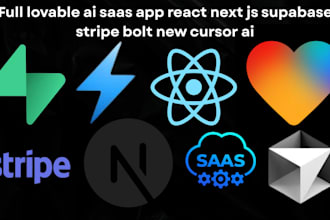build full lovable ai saas app react next js supabase stripe bolt new cursor ai