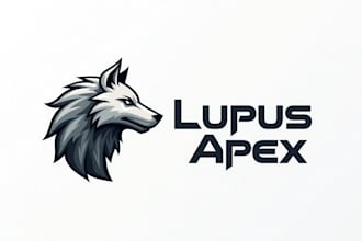 design outstanding 3d single line wolf head logo with express delivery