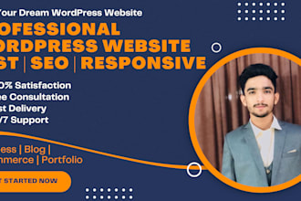 design a responsive wordpress website for business or store