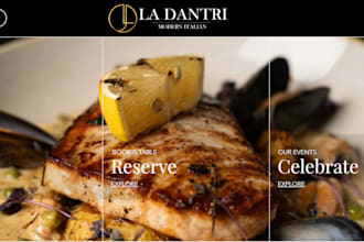 design restaurant website in wix with online ordering