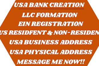 create USA llc bank, pllc, l3c, single member llc, tin, ein and get it approved