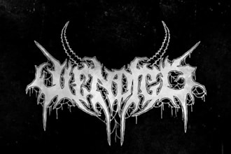 design modern metal horror dark logo for your brand