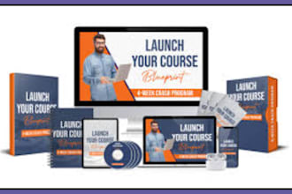 design digital product mockup, ecover bundle, and online course cover, 3d box