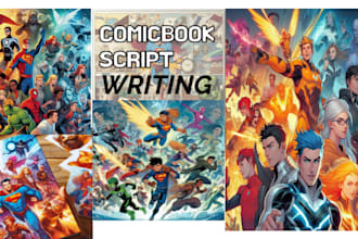 write your comic book script, webtoon webcomic, comic book, script proofreading