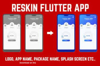 do flutter reskin services and codecanyon app customization