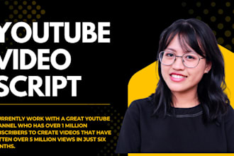 write you a thoroughly researched, detailed, and unique youtube video script