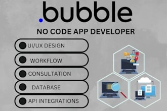 do a custom bubble io app, responsive marketplace, CRM dashboard, or saas mvp