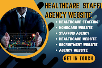 design healthcare staffing agency website, staffing website, homecare website