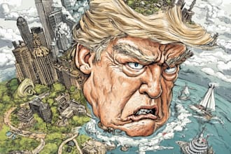 create a funny political cartoon for you