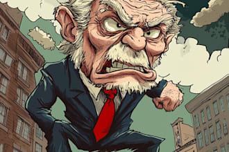 draw satire, editorial or political cartoons for you