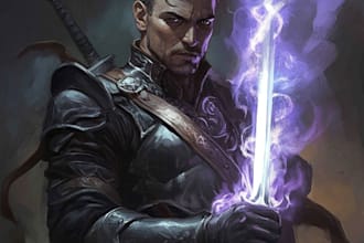 dnd character art illustration book cover