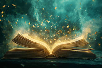 draw epic fantasy book cover design or ebook cover