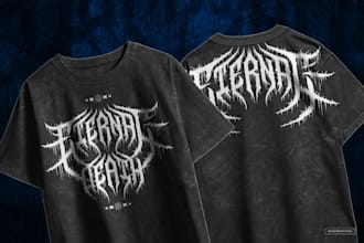 create unique slamming death metal logo font design