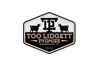 design creative classic family breeds pygmy goats logo