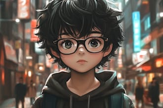 draw chibi art character, anime, vtuber, chibi emote for you
