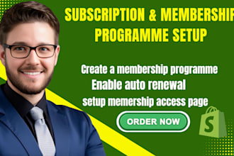 set up a professional subscription or membership program on your shopify store