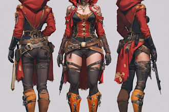 design a game character art or dnd character art