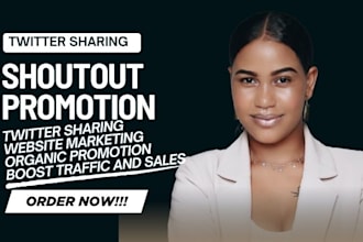 shoutout promote share website link to 80m twitter ig yt tiktok pin audience