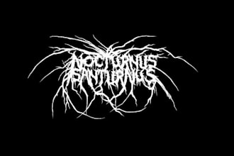 draw modern black metal logo design for you