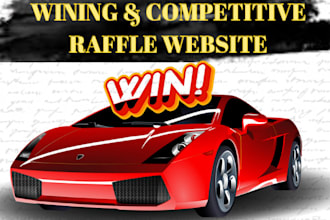setup raffle website, giveaway website, competitive website for raffle business