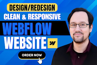 design and develop a responsive and clean webflow website