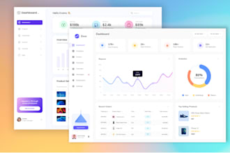 design a modern saas web app, admin panel, dashboard UI UX in figma