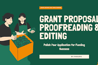 proofread and edit your grant application or grant proposal professionally