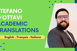 translate between english, french and italian