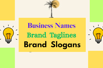 create business names slogans taglines for your startup